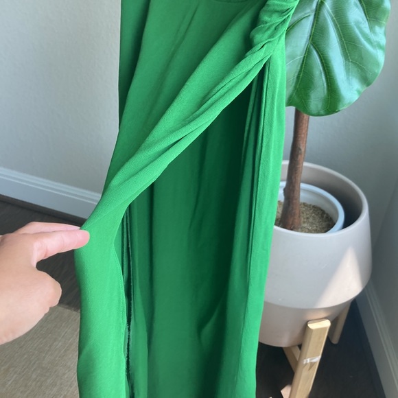 Reformation Juliette emerald green midi wrap dress - Picture 16 of 16